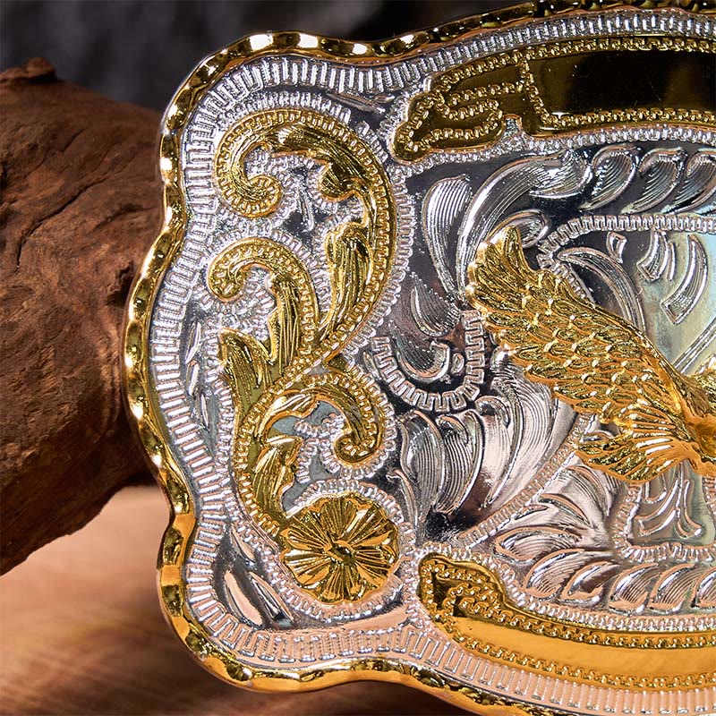Gold Flying Eagle DIY Western Cowboy Schnalle Ledergürtel - image 5