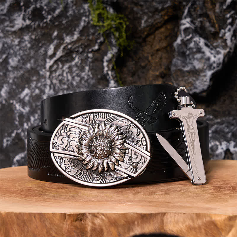 Poker Ace DIY Verstecktes Messer Gürtelschnalle Black Ice Feuerzeug Bundle Set