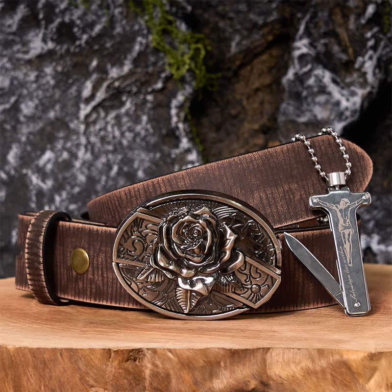 Poker Ace DIY Verstecktes Messer Gürtelschnalle Black Ice Feuerzeug Bundle Set