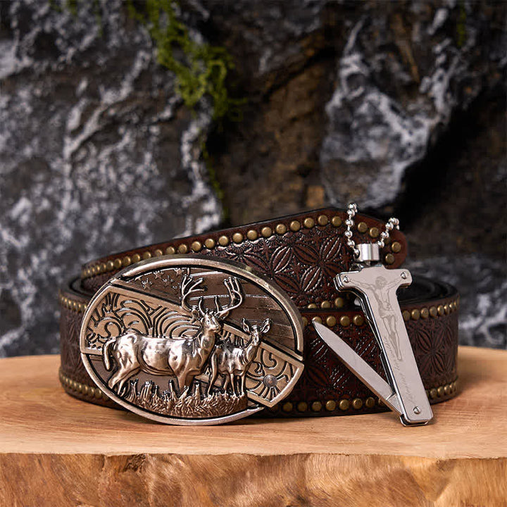 Poker Ace DIY Verstecktes Messer Gürtelschnalle Black Ice Feuerzeug Bundle Set