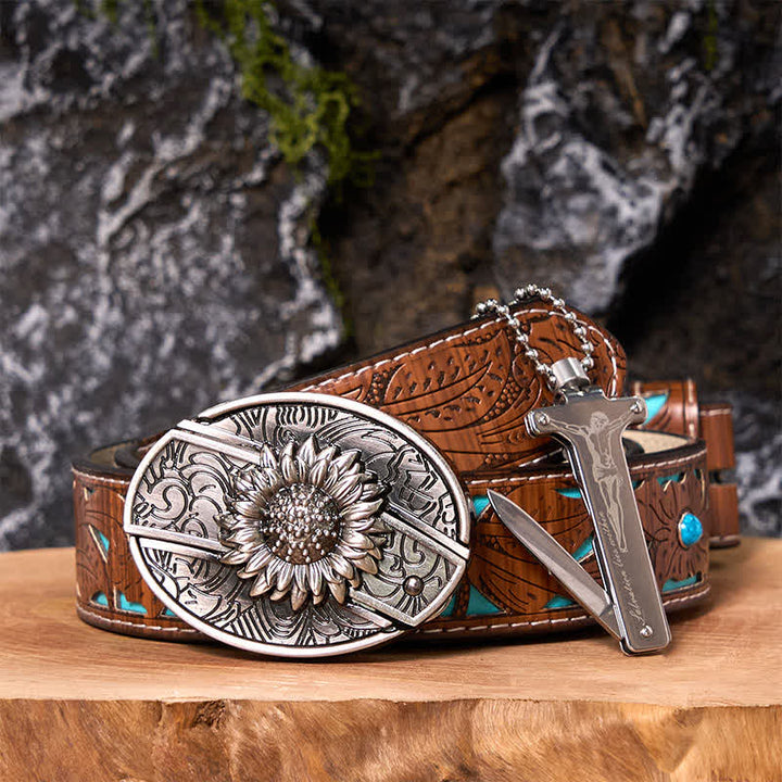 Poker Ace DIY Verstecktes Messer Gürtelschnalle Black Ice Feuerzeug Bundle Set