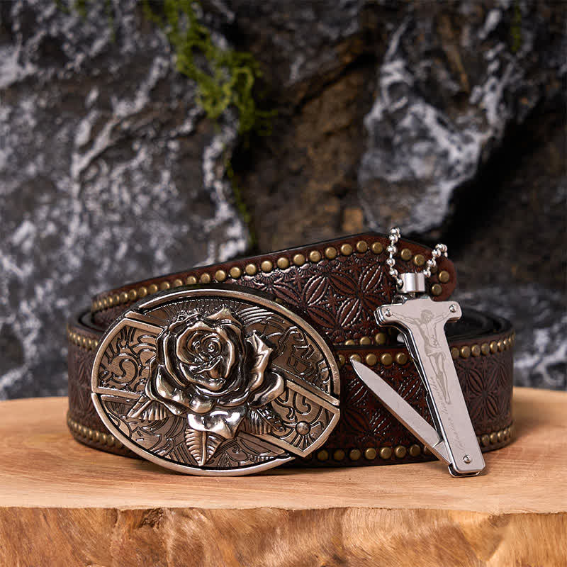 Poker Ace DIY Verstecktes Messer Gürtelschnalle Black Ice Feuerzeug Bundle Set