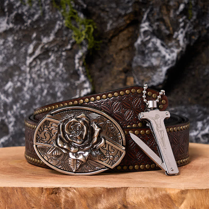 Poker Ace DIY Verstecktes Messer Gürtelschnalle Black Ice Feuerzeug Bundle Set