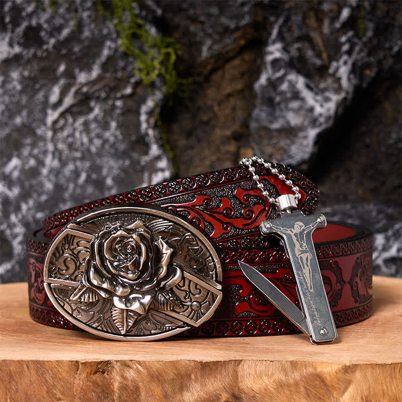 Poker Ace DIY Verstecktes Messer Gürtelschnalle Black Ice Feuerzeug Bundle Set