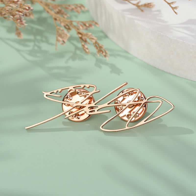 Benutzerdefinierte Ihre Name Brosche Edelstahl Anzug Zubehör