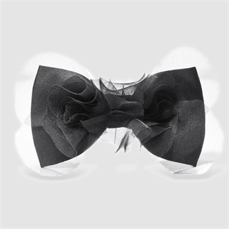 Klassische edle schwarze Organza-Fliege für Herren