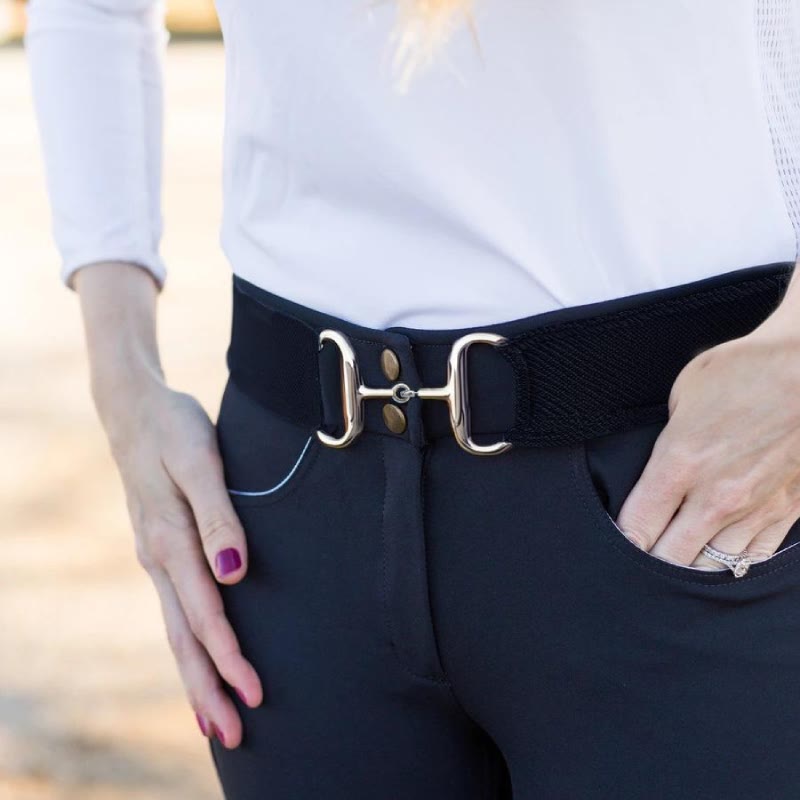 Trensengürtel mit Hufeisenschnalle, elastischer Gürtel für den Reitsport