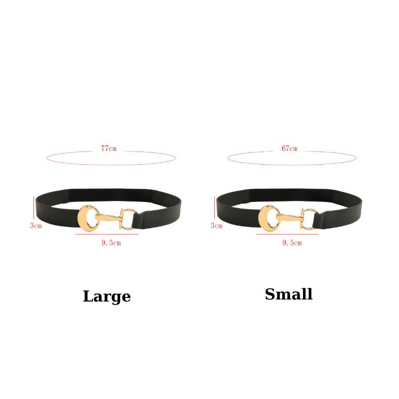 Damengürtel mit Hufeisenschnalle, einfacher Ledergürtel