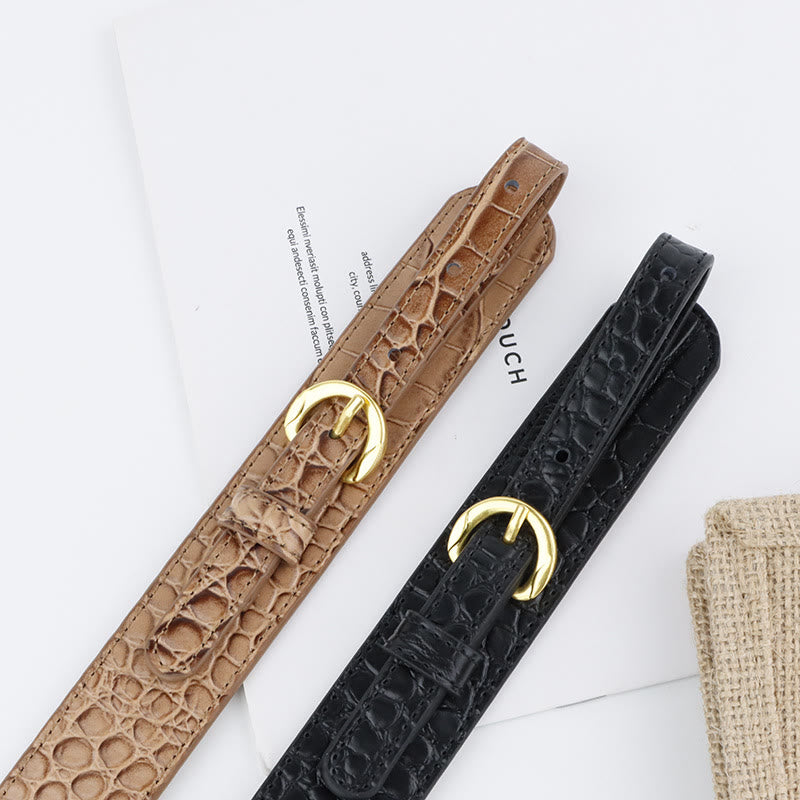 Vintage Muster Krokodil Gürtel Trense Bit Gürtel