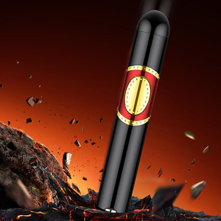 3-in-1-Feuerzeug mit drei Brennern, integriertem Zigarrenbohrer und Zigarrennadel