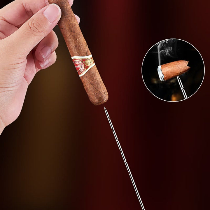 3-in-1-Feuerzeug mit drei Brennern, integriertem Zigarrenbohrer und Zigarrennadel