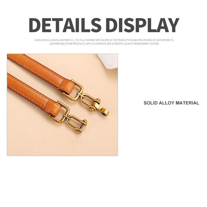 Damengürtel mit schmaler Hufeisenschnalle und Trensengebiss aus Leder