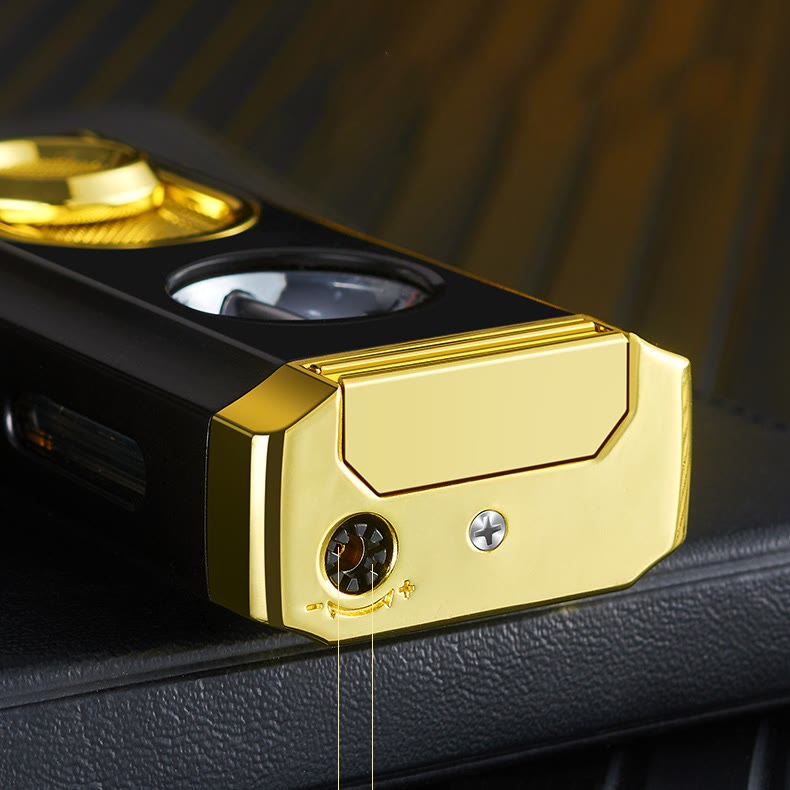 3-in-1-Feuerzeug mit drei Brennern und integriertem Zigarrenschneider