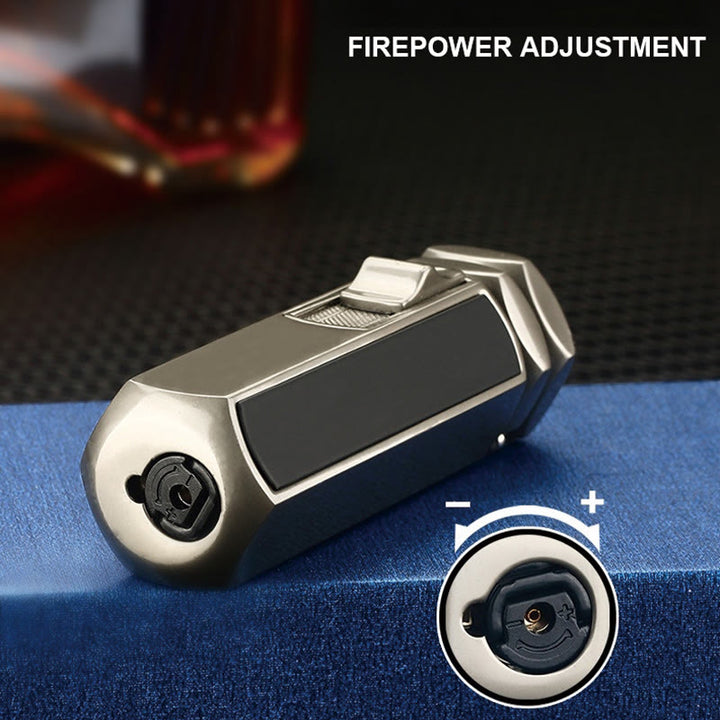 Quad Flame Feuerzeug, nachfüllbar, Butan, vier Brenner