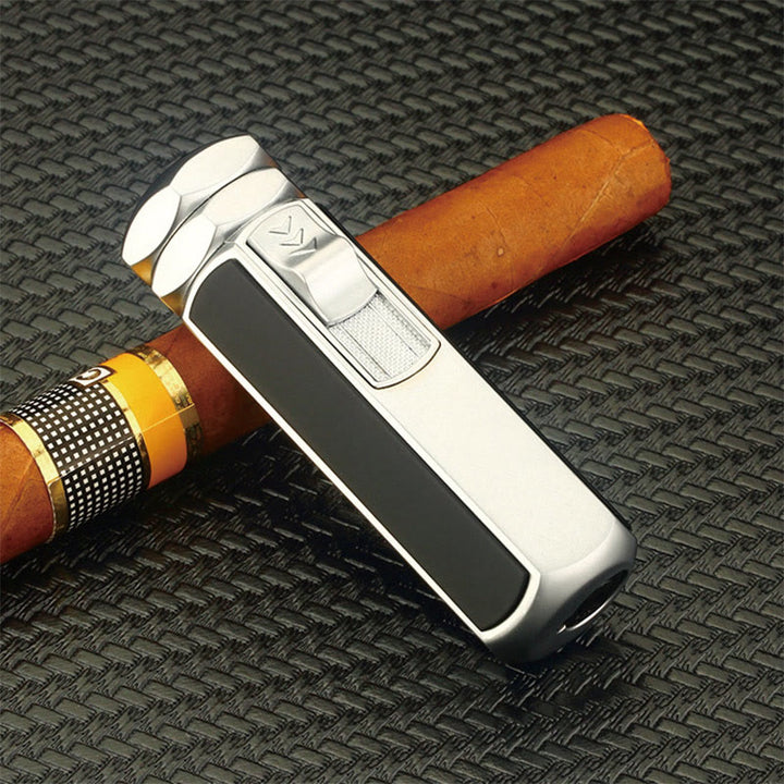 Quad Flame Feuerzeug, nachfüllbar, Butan, vier Brenner