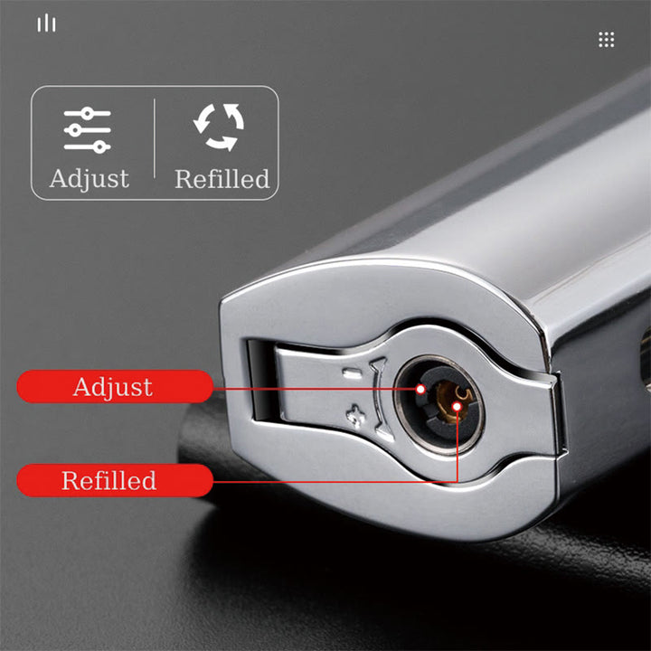 Winddichtes Dreifachbrennerfeuerzeug mit klappbarem Zigarrenschneider