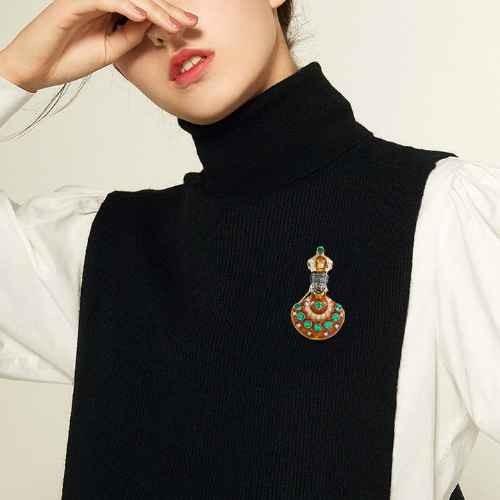 Unisex Mittelalter Große Ungewöhnliche Genie Kostüm Brosche