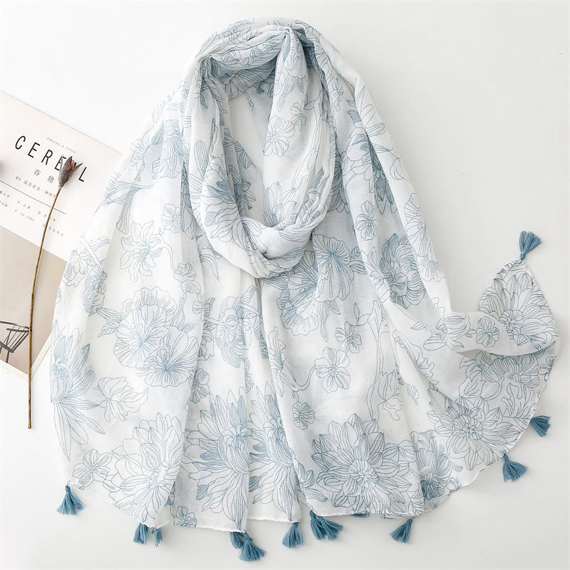 Leichter Schal für den Sommer und den Strand für Damen, dünn