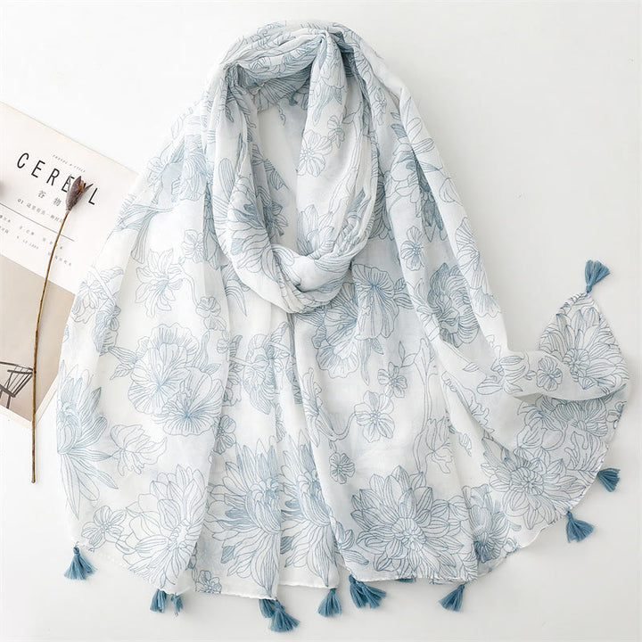 Leichter Schal für den Sommer und den Strand für Damen, dünn