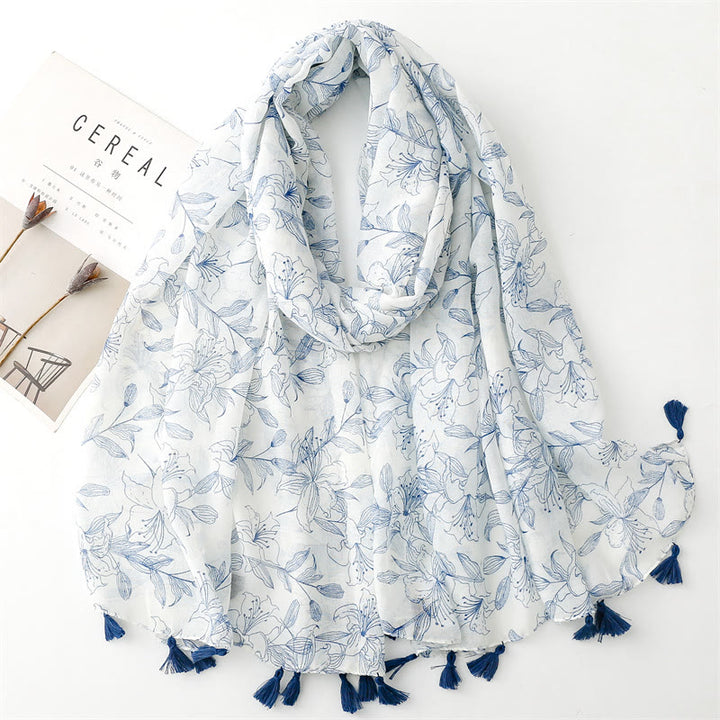 Leichter Schal für den Sommer und den Strand für Damen, dünn