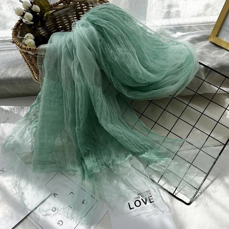 Einfarbiger, leichter Sonnenschutzschal für Damen, dünner Schal