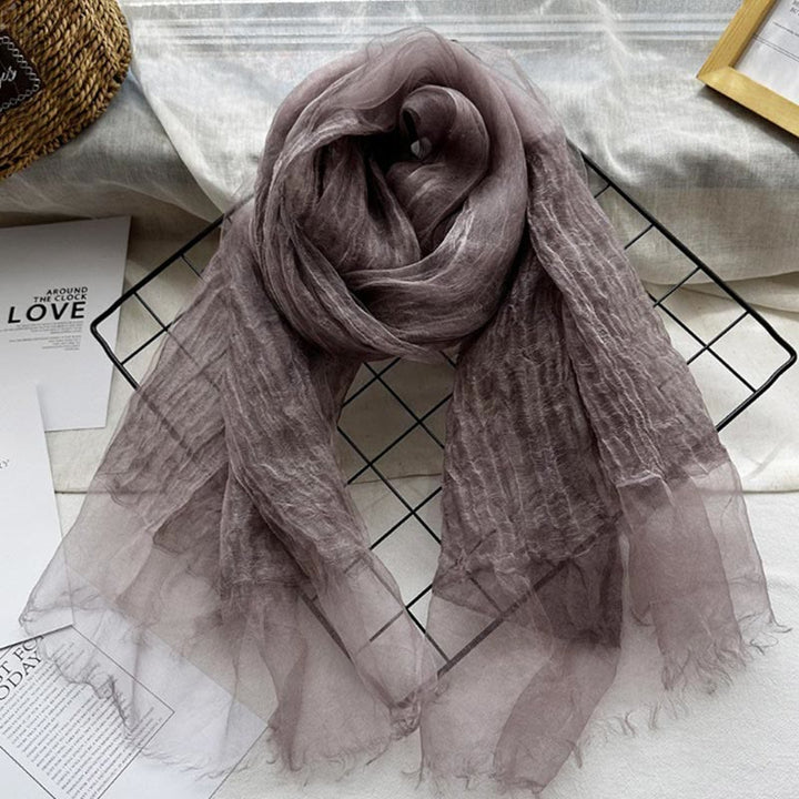 Einfarbiger, leichter Sonnenschutzschal für Damen, dünner Schal