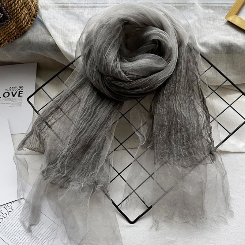 Einfarbiger, leichter Sonnenschutzschal für Damen, dünner Schal