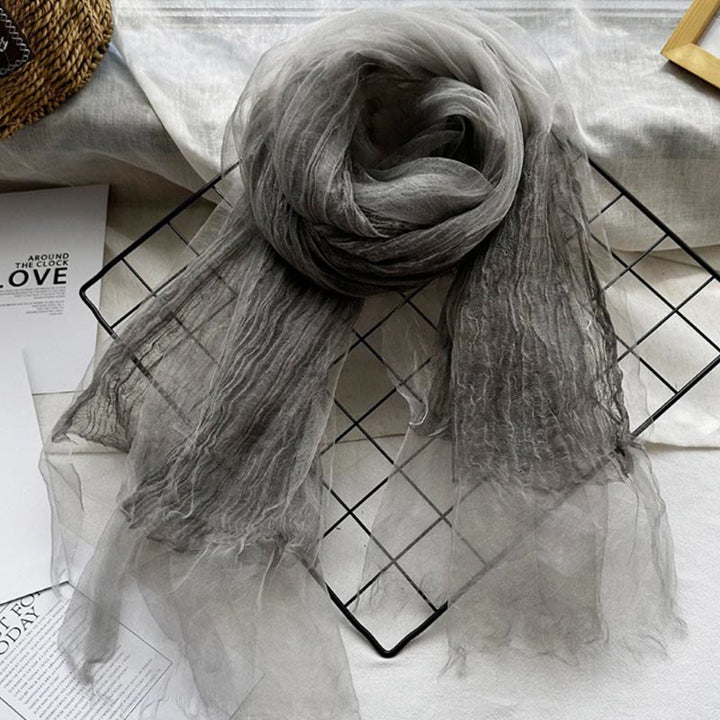 Einfarbiger, leichter Sonnenschutzschal für Damen, dünner Schal