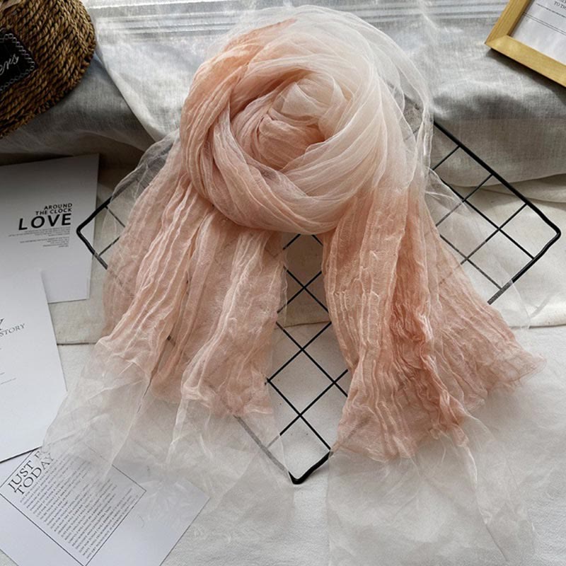 Einfarbiger, leichter Sonnenschutzschal für Damen, dünner Schal