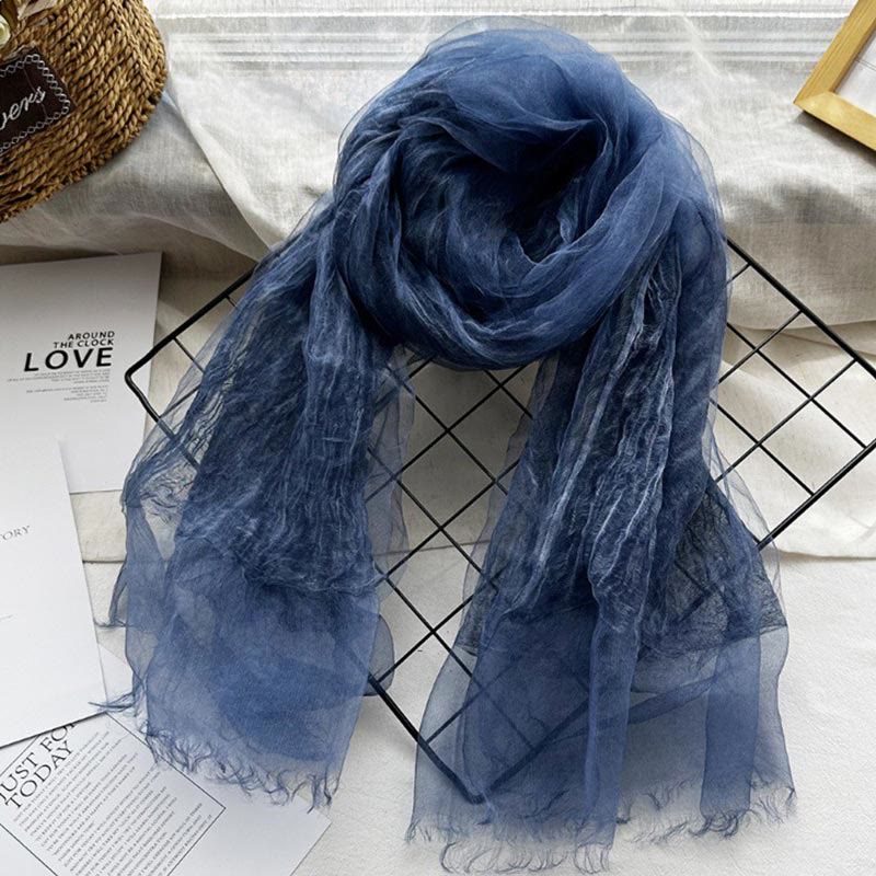 Einfarbiger, leichter Sonnenschutzschal für Damen, dünner Schal