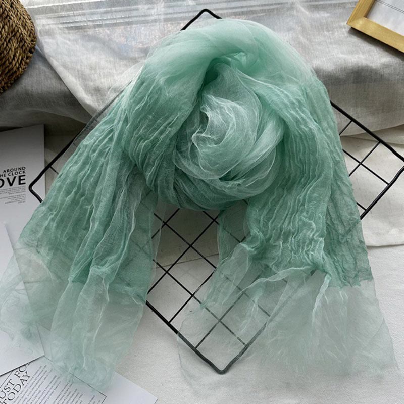 Einfarbiger, leichter Sonnenschutzschal für Damen, dünner Schal