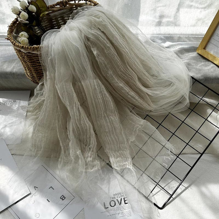 Einfarbiger, leichter Sonnenschutzschal für Damen, dünner Schal