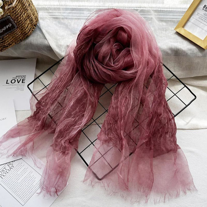 Einfarbiger, leichter Sonnenschutzschal für Damen, dünner Schal