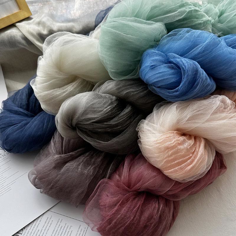 Einfarbiger, leichter Sonnenschutzschal für Damen, dünner Schal