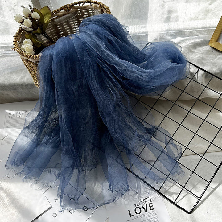 Einfarbiger, leichter Sonnenschutzschal für Damen, dünner Schal