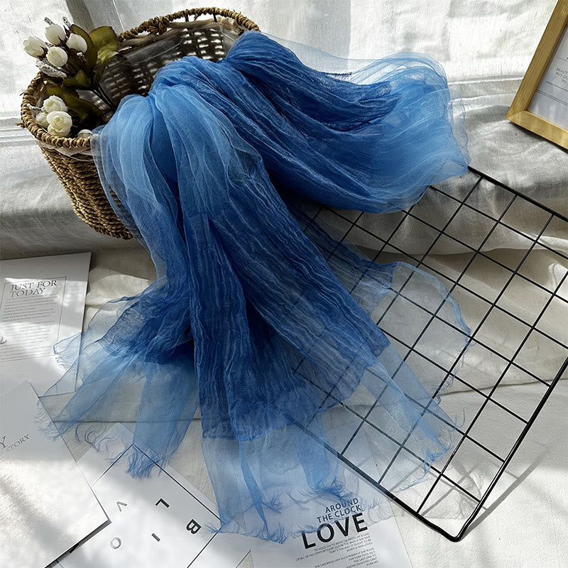 Einfarbiger, leichter Sonnenschutzschal für Damen, dünner Schal