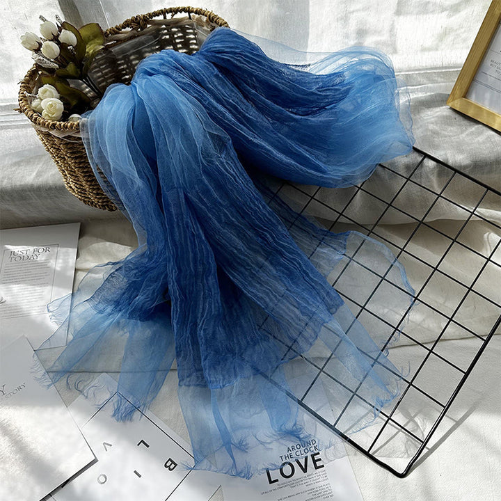 Einfarbiger, leichter Sonnenschutzschal für Damen, dünner Schal