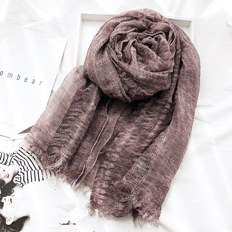 Damen Retro Einfarbig Leichter Schal Dünner Schal