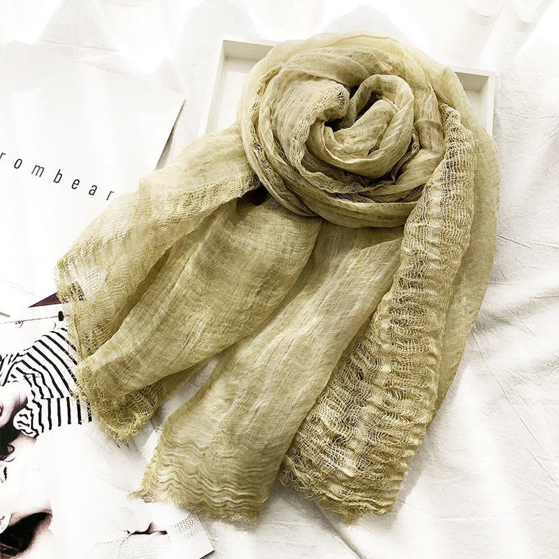 Damen Retro Einfarbig Leichter Schal Dünner Schal