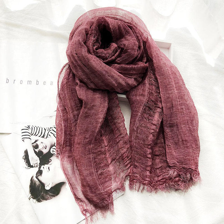 Damen Retro Einfarbig Leichter Schal Dünner Schal