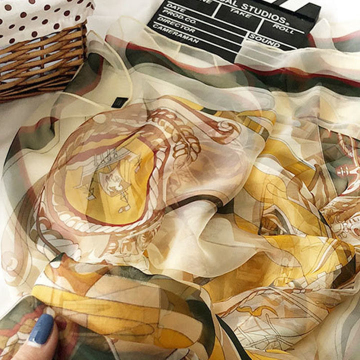 Damen Sommer Strand Bedruckter Leichter Schal Dünner Schal