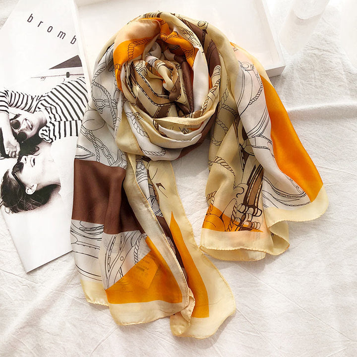 Damen Sommer Strand Bedruckter Leichter Schal Dünner Schal