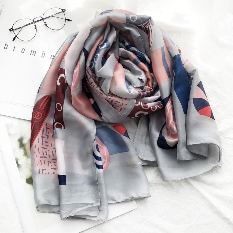 Damen Sommer Strand Bedruckter Leichter Schal Dünner Schal