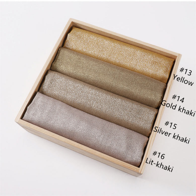 Leichter, dünner Schal mit goldenem Glitzer für Damen