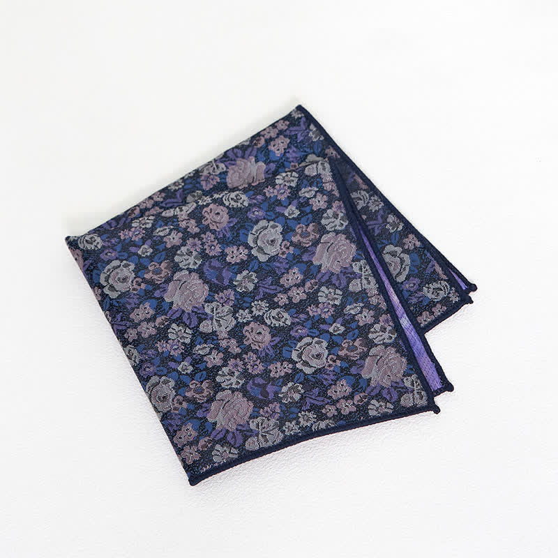 SteelBlue Herren-Krawatte mit Blumenmuster