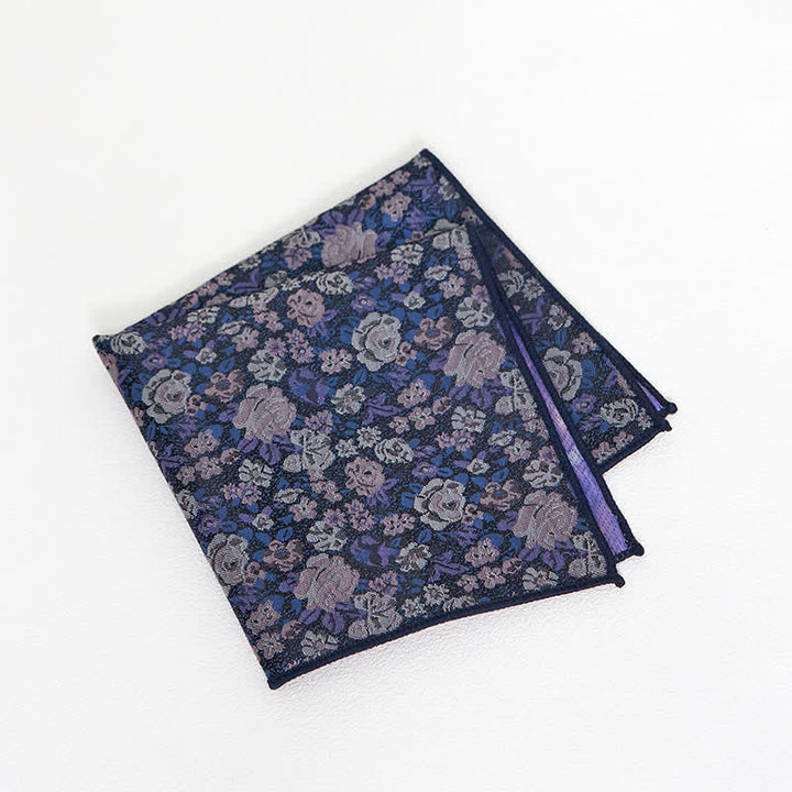 SteelBlue Herren-Krawatte mit Blumenmuster