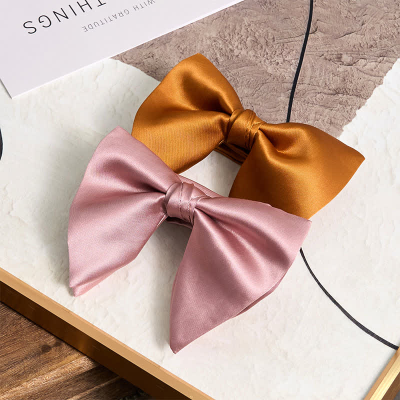 Einfarbiges, übergroßes Einstecktuch mit spitzer Fliege im britischen Stil für Herren