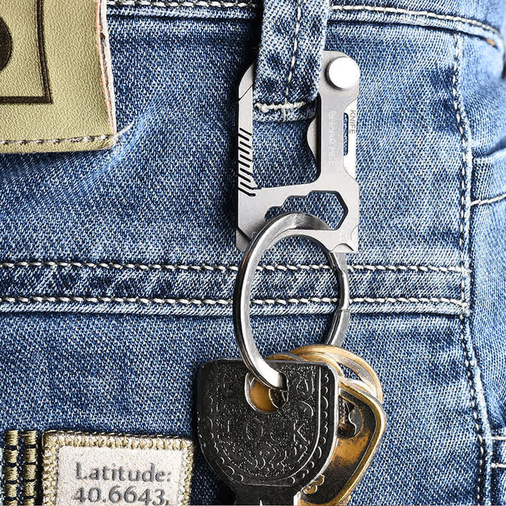 6-in-1-Multifunktions-Mini-Klappmesser-Schlüsselanhänger