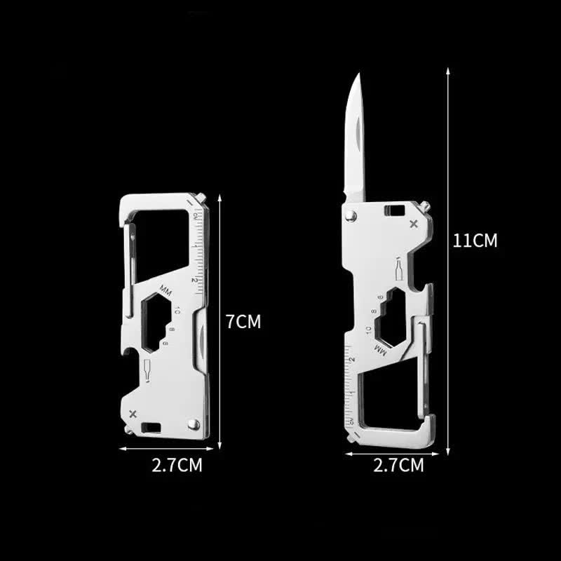 6 in 1 EDC Outdoor Tragbares Werkzeug Klapp Mini Messer Schlüsselanhänger