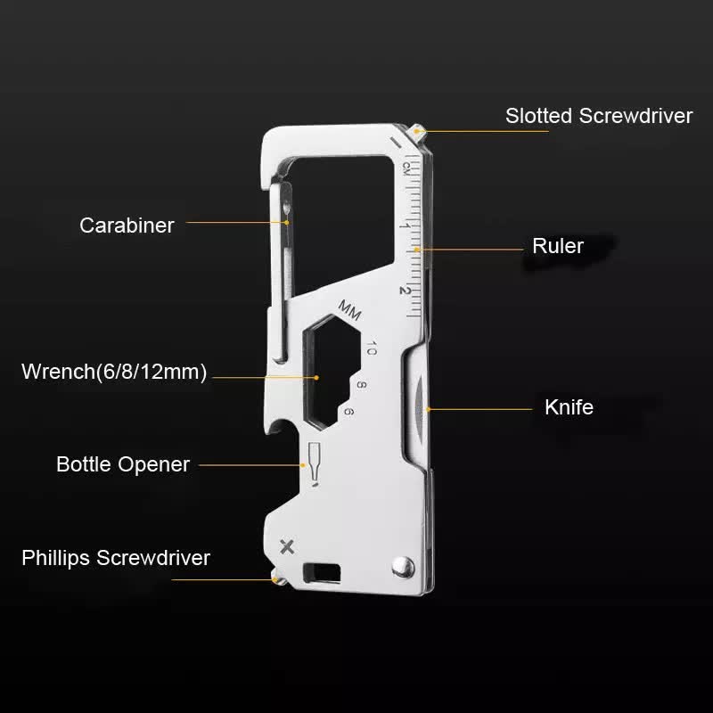 6 in 1 EDC Outdoor Tragbares Werkzeug Klapp Mini Messer Schlüsselanhänger